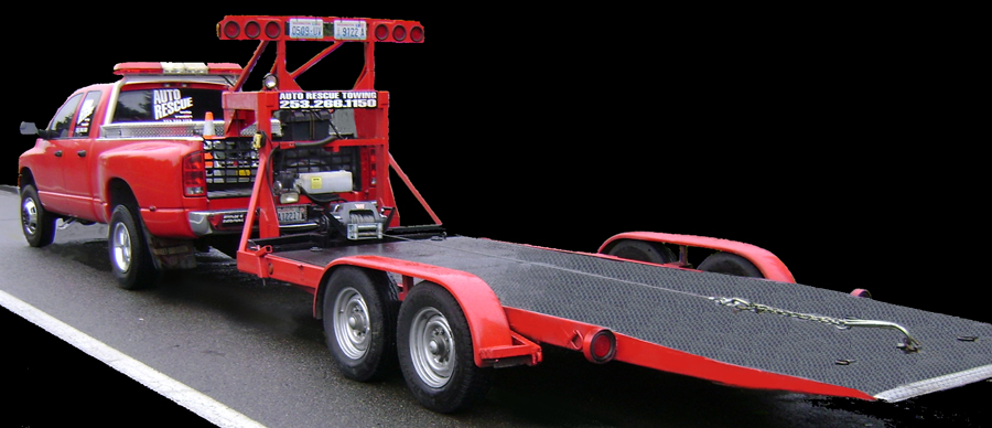 How the tow truck
and trailer look today