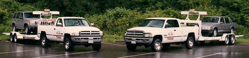 two flatved towing trailers that I built in 1997 and 1998